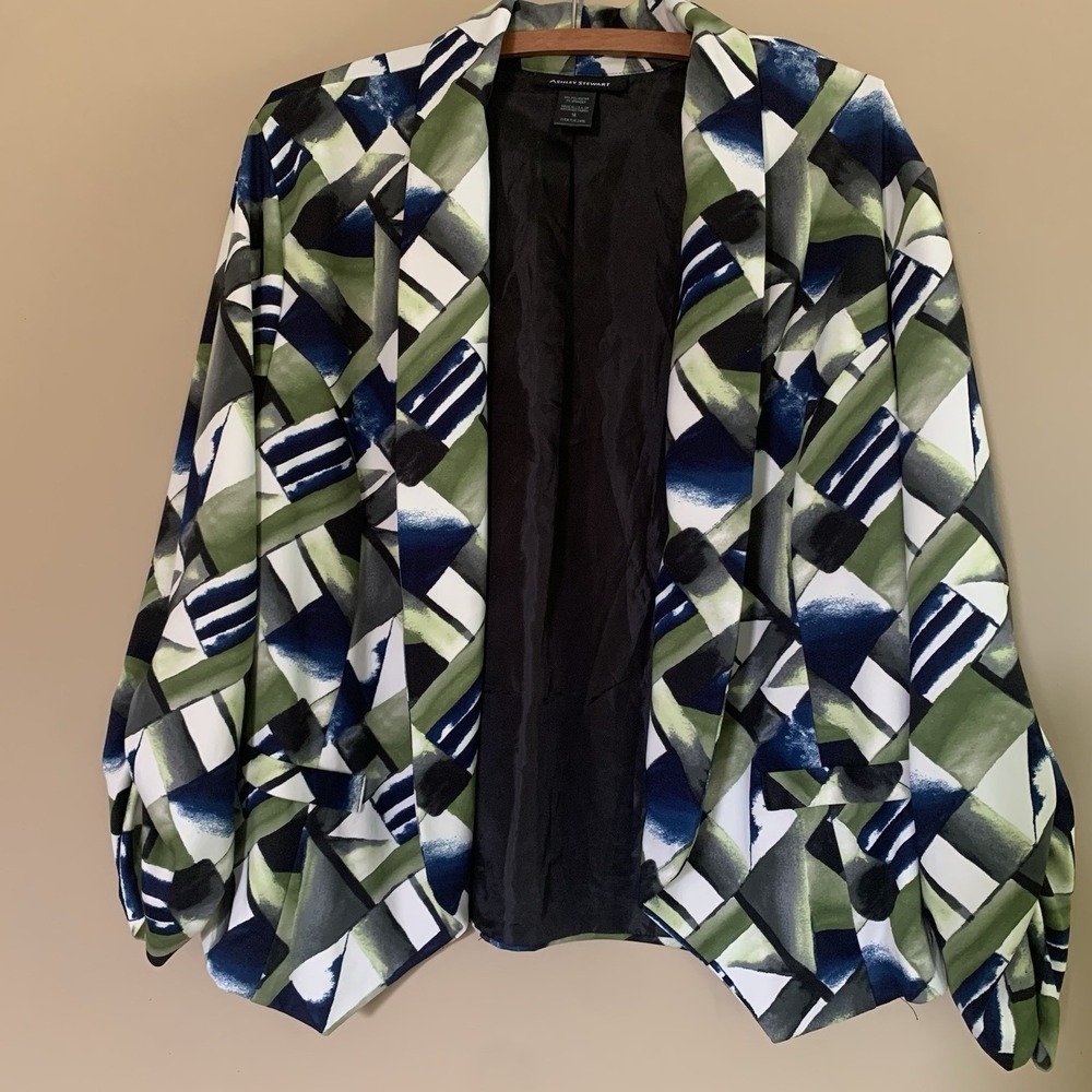 Ashley Stewart‎  Flowy Open Blazer Jacket Stretch Sz 16 In Very Good Condition.
